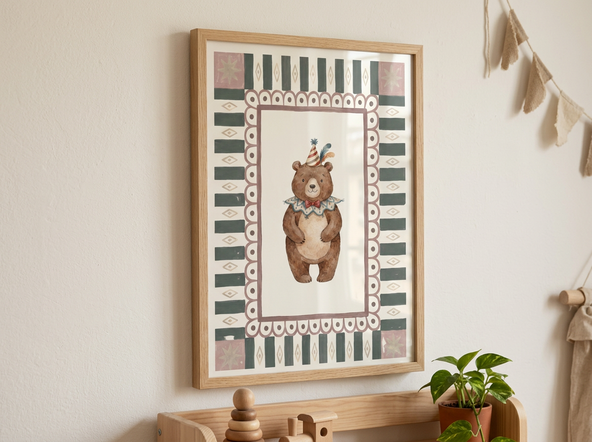 Bertie Bear: Party Best | A3 Print